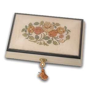   Beige Floral Theme Musical Jewelry Box *BLOWOUT SALE*: Everything Else
