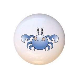    Cute Sea Creatures Blue Crab Drawer Pull Knob: Home Improvement