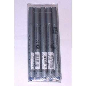   5pc Technical Drawing Fine Line Pen Set Blue: Office Products