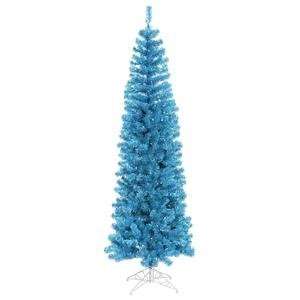  Vickerman 5.5 Foot Sky Blue Pencil Christmas Tree: Home 