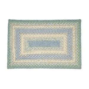   Braided Baja Blue Rectangular Rug   Baja Blue2 x 3