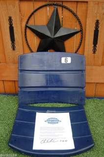 Dallas Cowboys Texas Stadium Chair #6 Seat NFL COA  