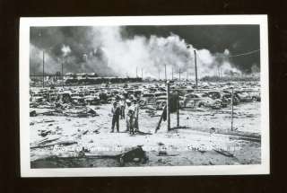 Monsanto Parking Lot Texas City Disaster Photo Postcard  