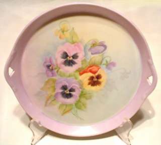 Vintage HAND PAINTED PORCELAIN PLATE INITIALED BY ARTIST  