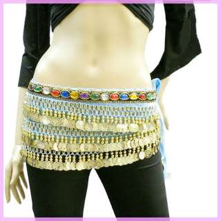   Beautiful 248 coins Belly Dance dancing Waist Chain Hip Scarf Costume