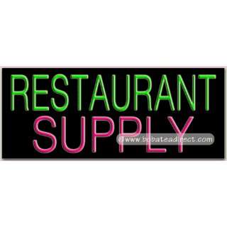 Restaurant Supply Neon Sign (13H x 32L x 3D):  Grocery 