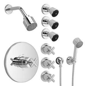 IQ Complete Shower Kit 05 with Cross Handle Finish: Polished Chrome