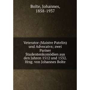   Hrsg. von Johannes Bolte Johannes, 1858 1937 Bolte  Books