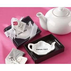 Swee Tea Ceramic Tea Bag Caddy in Serving Tray Gift Box