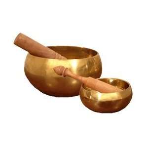   75 F Tibetan Brass Singing Bowl   Heart Chakra: Musical Instruments