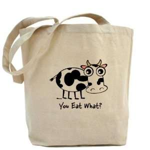  You Eat What Cow? Funny Tote Bag by CafePress: Beauty