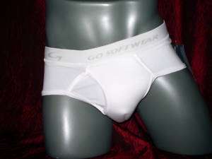 GO Softwear Padded Front Boy Brief WHITE (Small)  