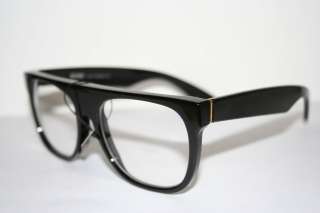 Nerd Clear Glasses Geek Shades black Super Flat Top New  