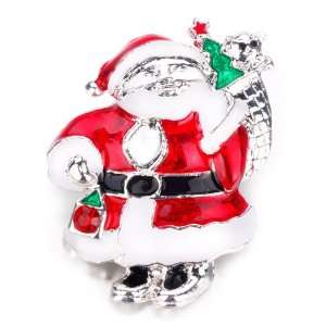  Smiling Santa Claus Outfit Full Gifts Bag Brooches And 