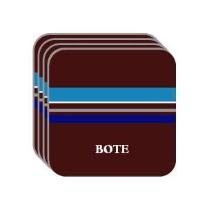 Personal Name Gift   BOTE Set of 4 Mini Mousepad Coasters (blue 