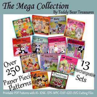 Up for auction is our NEW MEGA COLLECTION of Paper Piecing Patterns
