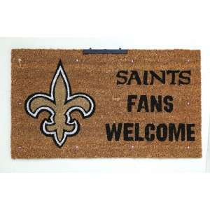  New Orleans Saints Lighted Coir Door Mat: Patio, Lawn 