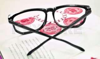 Large Square Fashion Clear Lens Frame Wayfarer Black Nerd Glasses
