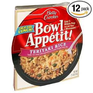 Betty Crocker Bowl Appetit, Teriyaki Rice, 2.5 Ounce Bowls (Pack of 12 