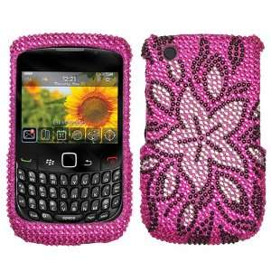 Tasteful Flowers Diamante Protector Cover for RIM BlackBerry 8520 