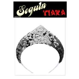  1 Point Sequin Tiara, Silver 