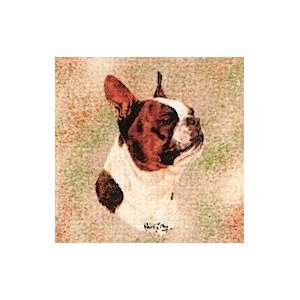  Boston Terrier Woven Lap Square (Throw Blanket): Home 