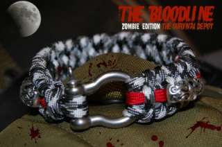 The ULTIMATE Paracord Survival Bracelet BLOODLINE Zombie Series  