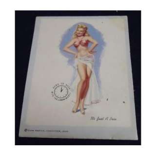 Vintage Pinup Blotter EARL MACPHERSON Its Just A Pose  
