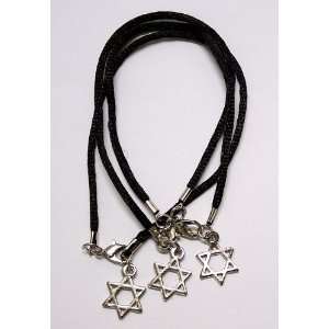   Star of David and Black String   Israel Judaica Amulet Pendant Jewelry