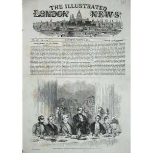 1851 Public Dinner Mr Macready Hall Commerce Table Men  