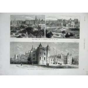  1876 Holyrood Palace Edinburgh Queen Scotland Buildings 