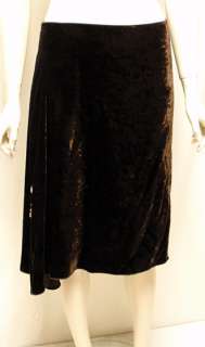 NWT BLUGIRL BLUMARINE Velvet Brown Asym Skirt 48/Large  