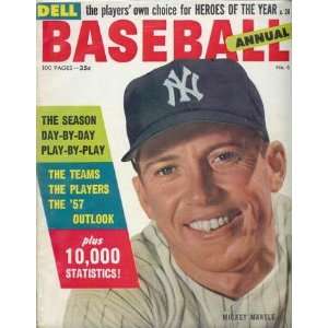 Mickey Mantle 1957 Dell Baseball Annual Book   MLB Media 