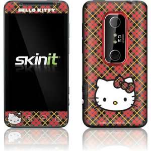  Hello Kitty Face   Red Plaid skin for HTC EVO 3D 