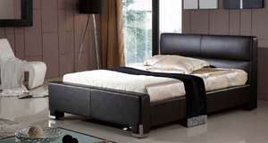 1pc Contemporary Modern Leather Queen Bed, DS STE B1  