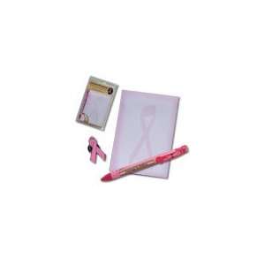  Pink Ribbon Note Pad Set: Health & Personal Care