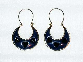 House of Harlow 1960 14KT Yellow Gold Plated Blue Resin Earrings with 