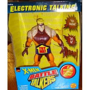  X MEN BATTLE TALKERS   Sabertooth Action Figure: Toys 