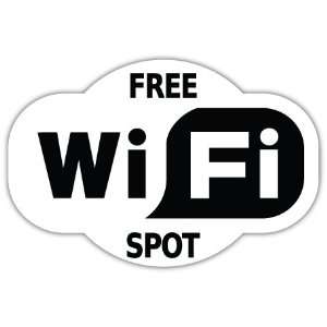 Free WiFi Wi Fi Wi/Fi Wi Fi Wireless Spot Zone Vinyl Car Bumper 