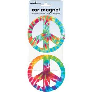  Car Magnet Peace Signs   Tie Dye: Sports & Outdoors