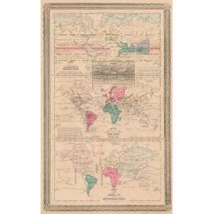   Antique Maps Showing Meteorology, Land, and Plants