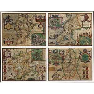  British County Maps Poster Print