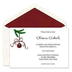  Lady Bug Ornament Invitation Holiday Invitations Health 