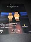 SEIDLERS of Boston JEAN LASSALE watch 1986 ADVERT