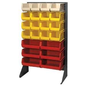  Single Sided Louvered Panel Rack for Hanging Plastic Bins 