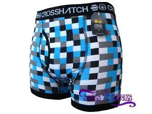 Mens Crosshatch Blue Rubix Design Boxer Shorts  