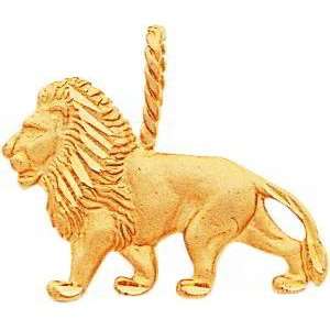  14K Gold Lion Charm: Jewelry