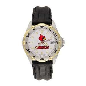 Louisville Cardinals All Star Leather Mens Watch:  Sports 