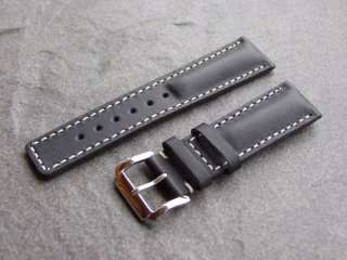 Padded & Stitched Leather Aviator Watch Strap for a Breitling 