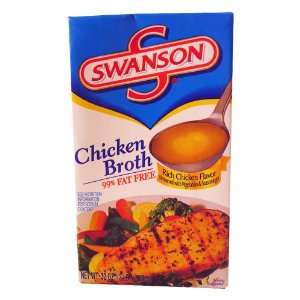SWANSON CHICKEN BROTH 32oz 3pack: Grocery & Gourmet Food